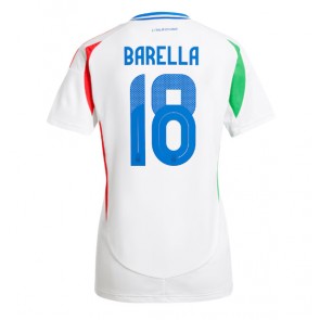 Italija Nicolo Barella #18 Gostujuci Dres za Ženska EP 2024 Kratak Rukavima